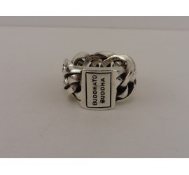Zilveren Budddha to Buddha ring