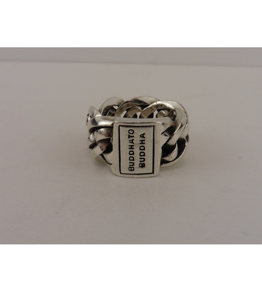Zilveren Budddha to Buddha ring