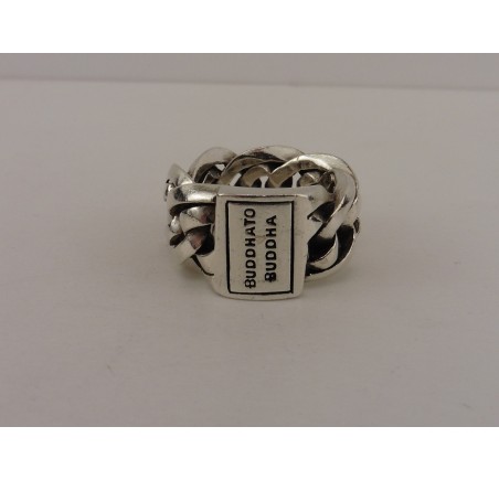 Zilveren Budddha to Buddha ring