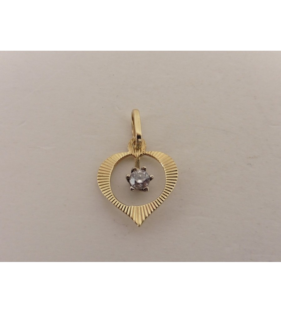 Gouden hanger met zirkonia