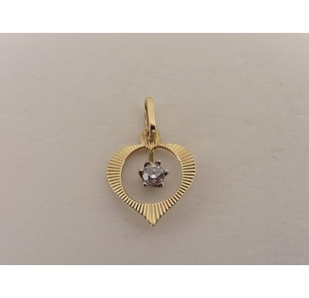 Gouden hanger met zirkonia