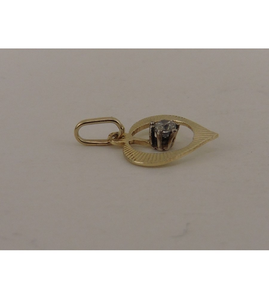 Gouden hanger met zirkonia