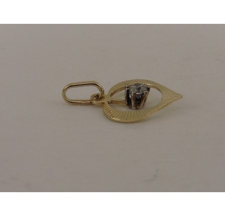Gouden hanger met zirkonia