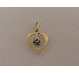 Gouden hanger met zirkonia