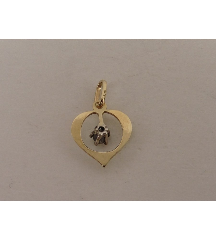 Gouden hanger met zirkonia