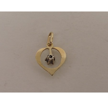 Gouden hanger met zirkonia