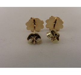 Gouden oorknopjes met granaat