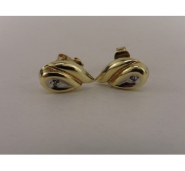 Gouden oorknopjes met zirkonia