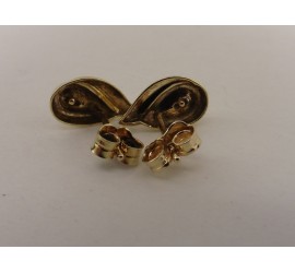 Gouden oorknopjes met zirkonia