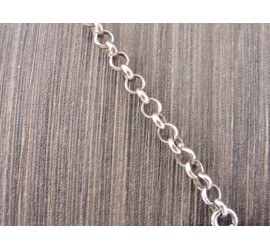 Zilveren jasseron collier met breipendoppen