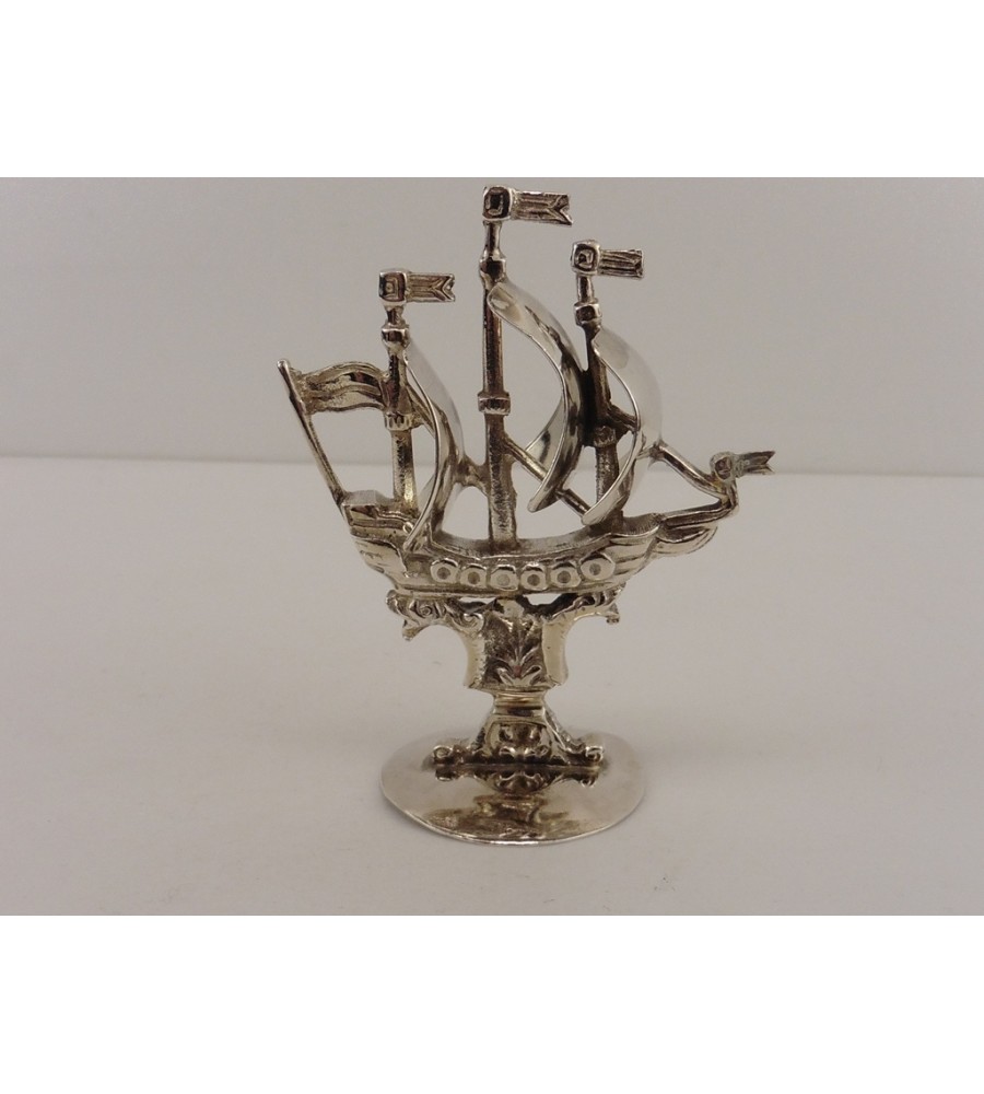 Zilveren miniatuur Zeilschip