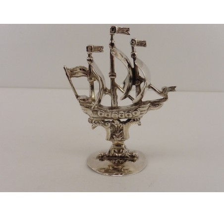 Zilveren miniatuur Zeilschip