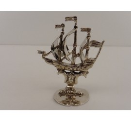 Zilveren miniatuur Zeilschip