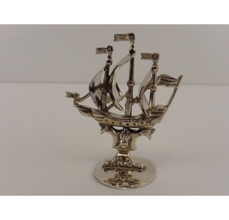 Zilveren miniatuur Zeilschip