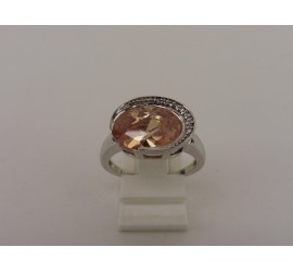 Zilveren damesring met zirkonia