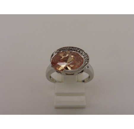 Zilveren damesring met zirkonia