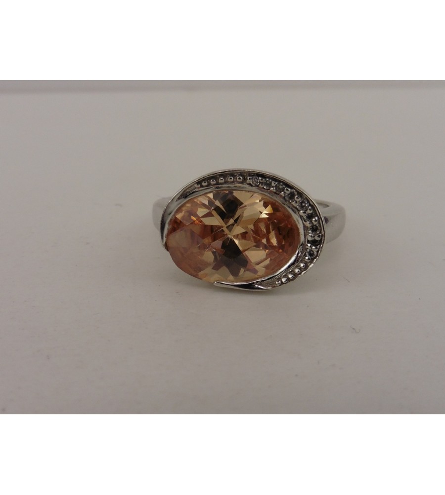 Zilveren damesring met zirkonia