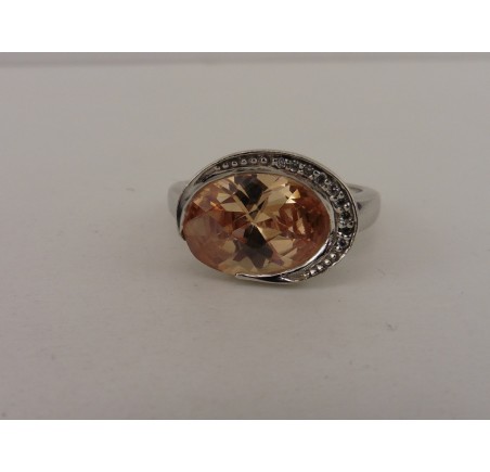 Zilveren damesring met zirkonia