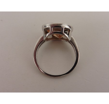 Zilveren damesring met zirkonia