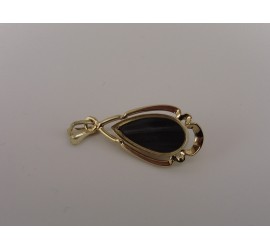 Gouden hanger met hematiet