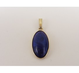 Gouden hanger met lapis lazuli