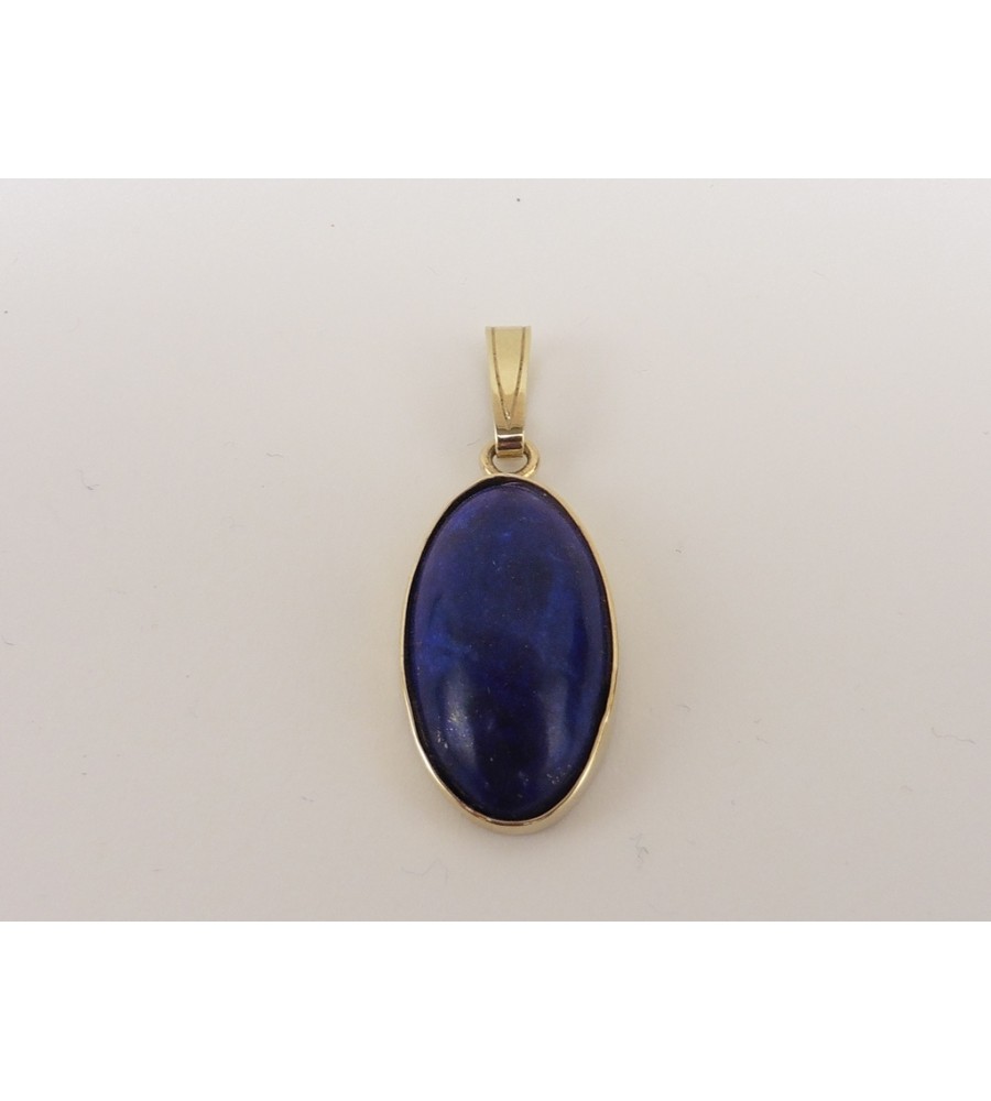 Gouden hanger met lapis lazuli