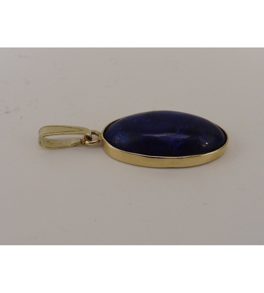 Gouden hanger met lapis lazuli