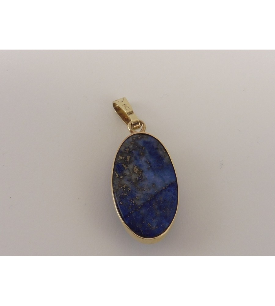 Gouden hanger met lapis lazuli
