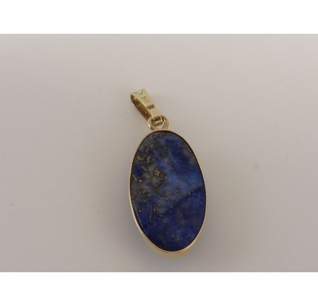 Gouden hanger met lapis lazuli