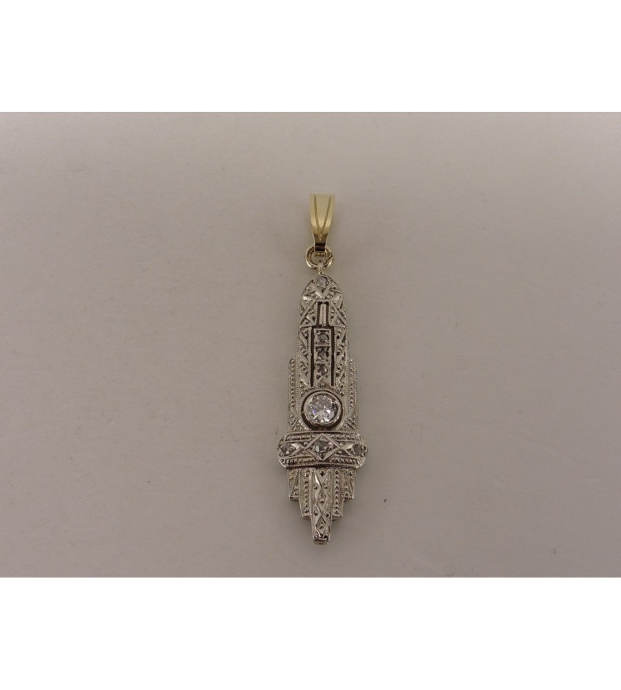Gouden hanger met diamant