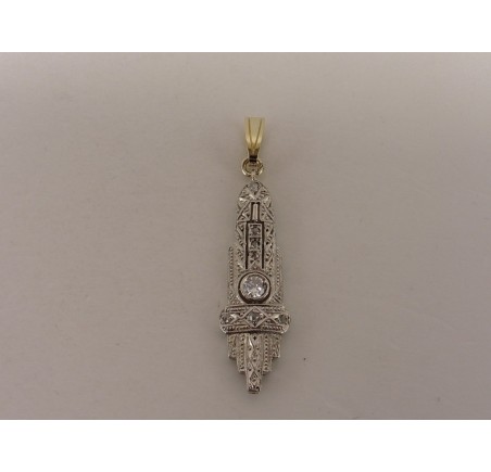 Gouden hanger met diamant