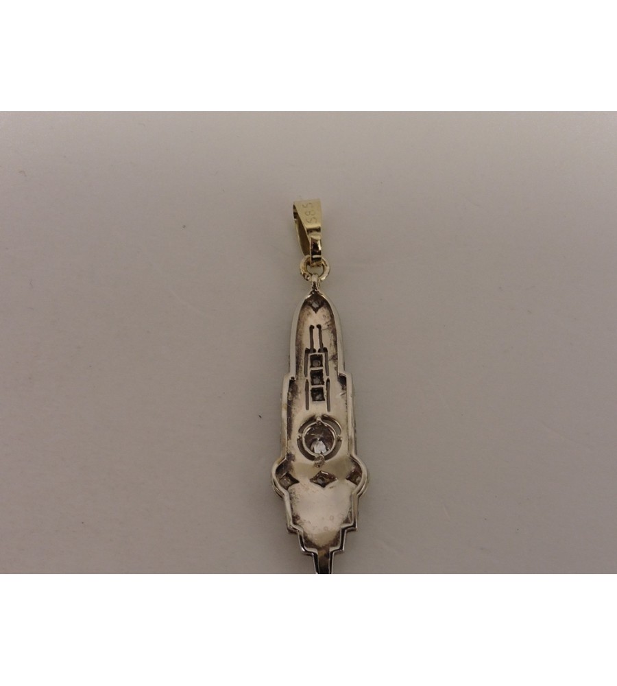 Gouden hanger met diamant