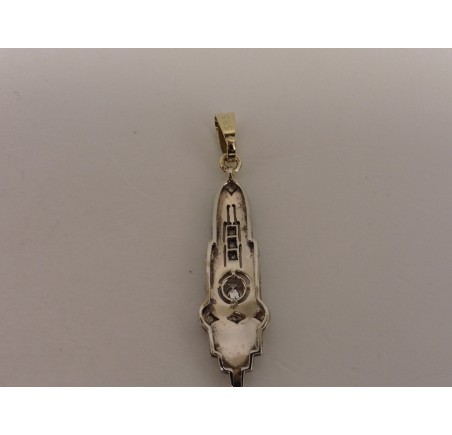 Gouden hanger met diamant