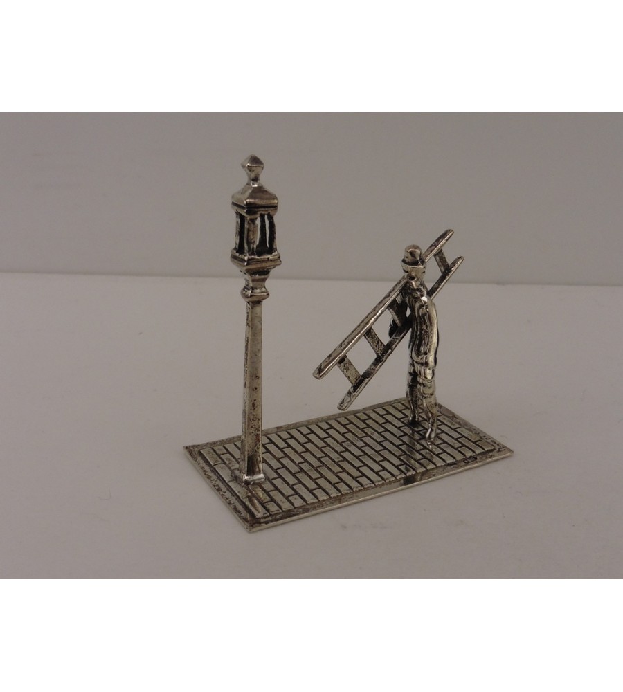 Zilveren miniatuur Lantaarn Opsteker