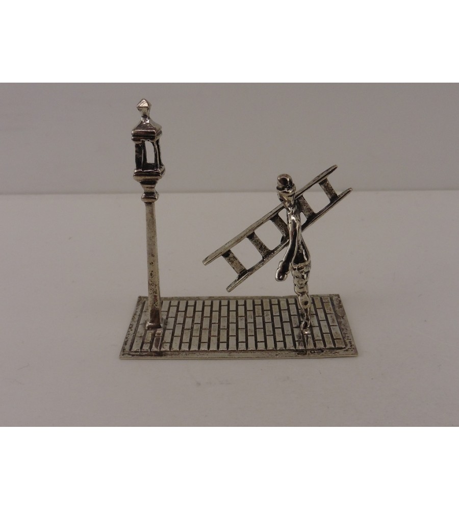 Zilveren miniatuur Lantaarn Opsteker