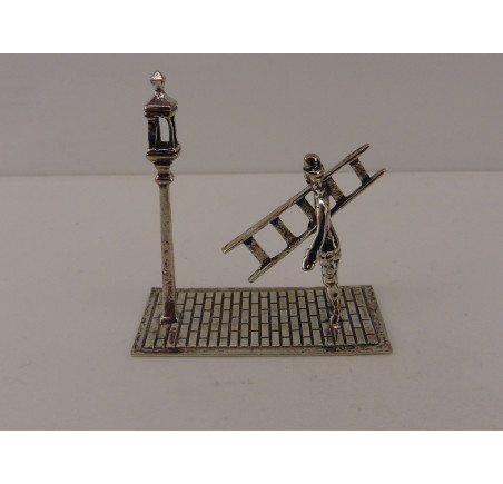 Zilveren miniatuur Lantaarn Opsteker
