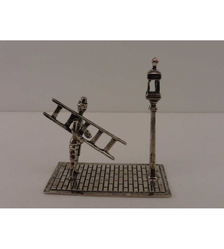 Zilveren miniatuur Lantaarn Opsteker