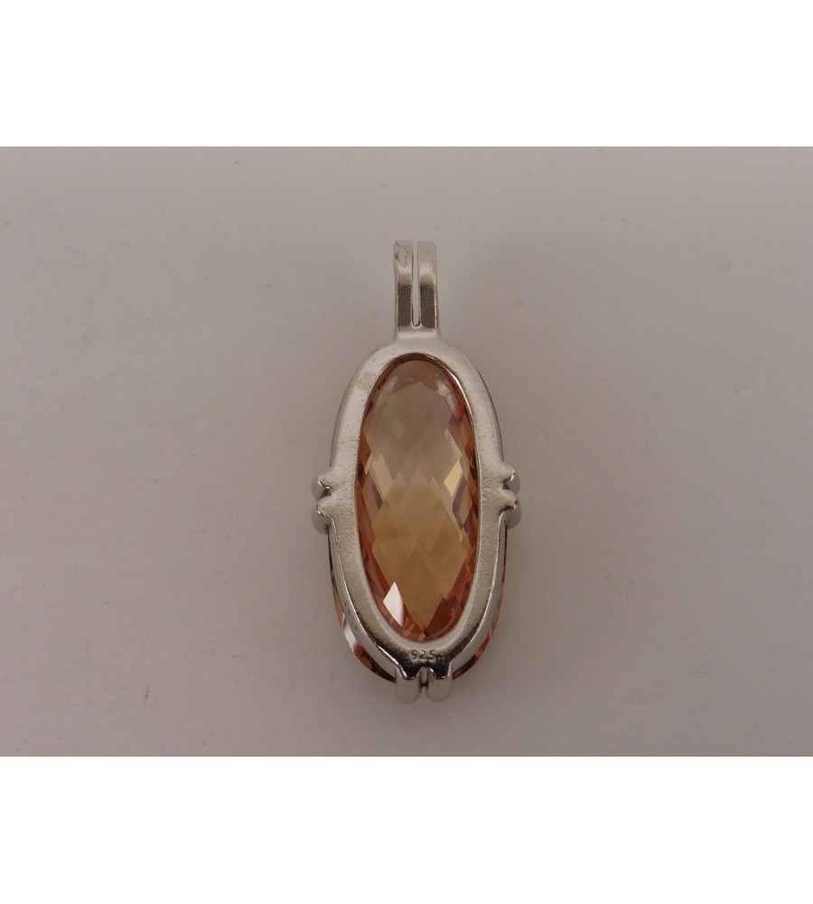 Zilveren hanger met zirkonia