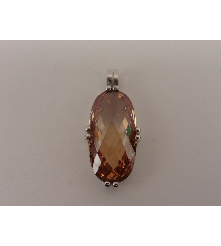 Zilveren hanger met zirkonia