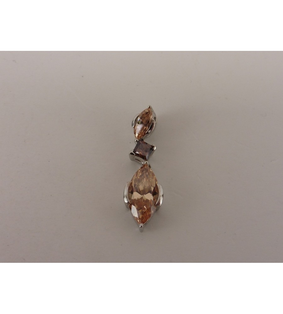 Zilveren hanger met zirkonia