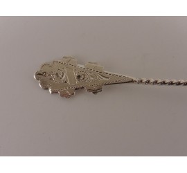 6 zilveren theelepeltjes in cassette