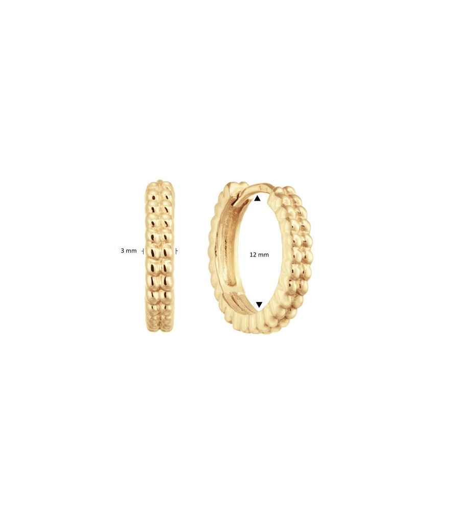 Gouden klapcreolen Mini Dots