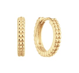 Gouden klapcreolen mini dots 207.1226.00