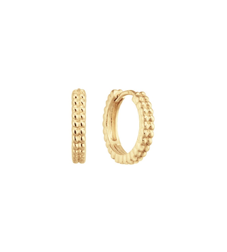 Gouden klapcreolen Mini Dots