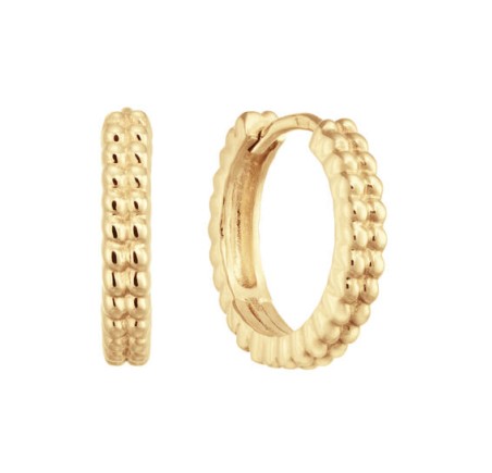 Gouden klapcreolen mini dots 207.1226.00
