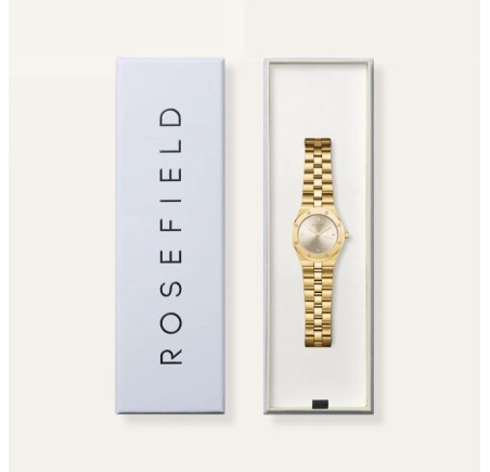Rosefield dameshorloge Rose Ivory Sunray Gold SPCGSG-SP01