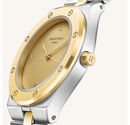 Rosefield dameshorloge Rose Capuccino Matte Duotone Gold Silver SPCDSD-SP05