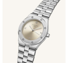 Rosefield dameshorloge Rose Ivory Sunray Silver SPCSSS-SP03