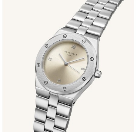 Rosefield dameshorloge Rose Ivory Sunray Silver SPCSSS-SP03