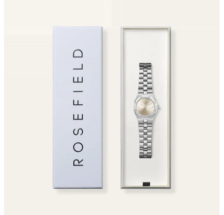 Rosefield dameshorloge Rose Ivory Sunray Silver SPCSSS-SP03